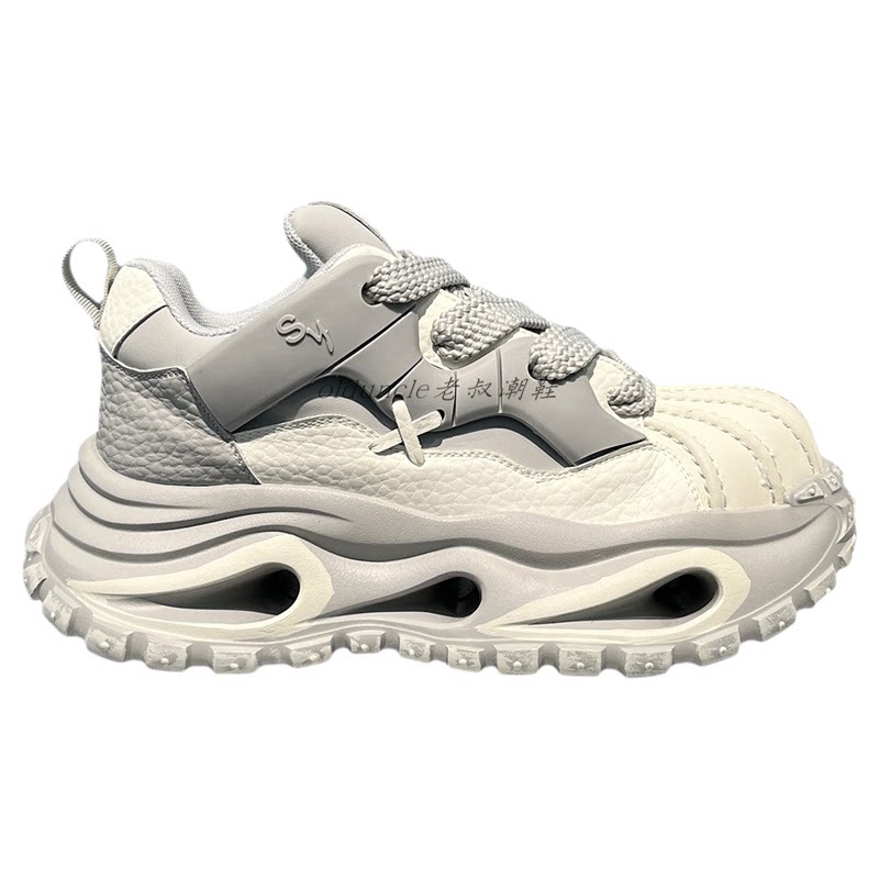 秋季男士增高厚底贝壳头老爹鞋