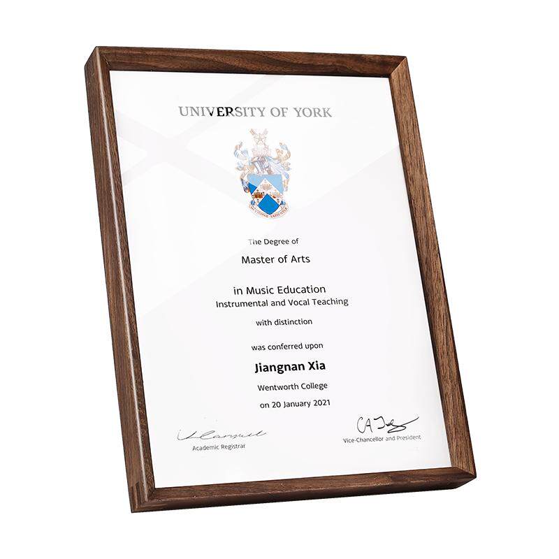 a4荣誉证书框实木相框定制高档专利证书展示牌珠宝鉴定授权书聘书获奖状装裱框桌面摆台优秀员工证书打印订制