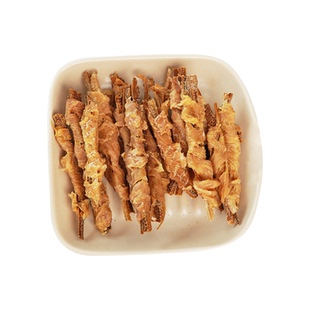 凯恩鸡肉绕鱼骨狗零食风干肉条营养双倍高钙宠物零食鸡胸肉护关节