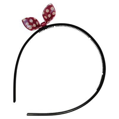 韩国进口AZNAVOUR/AZ发饰酒红波点兔耳玫红小猫咪发箍头箍压发