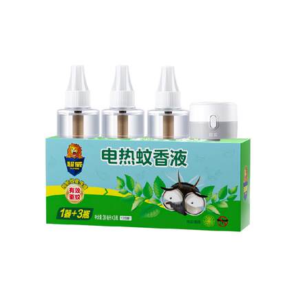 超威电蚊香液雨后薄荷驱蚊3瓶1器室内家用135晚防蚊电蚊液