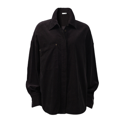 Mogas长袖灯芯绒衬衫半裙套装