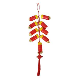 自制灯笼鞭炮材料包打孔瓶盖幼儿园新年元旦diy手工作业