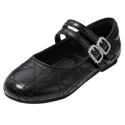 百丽童鞋女童公主皮鞋