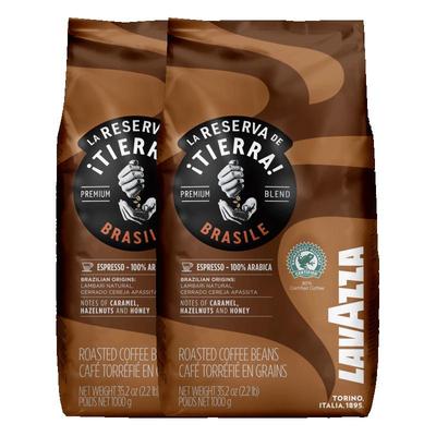 【自营】LAVAZZA拉瓦萨大地系列巴西特浓咖啡豆意大利进口1KG*2包