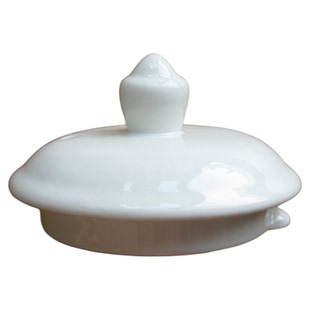 陶瓷壶盖通用泡茶壶盖零配件白色配盖单卖单独盖子电热水壶盖有绳