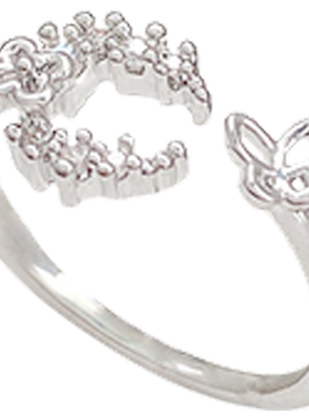 蝴蝶结开口戒指女士小众轻奢高级