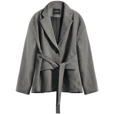 COCOBELLA人字纹轻商务西装