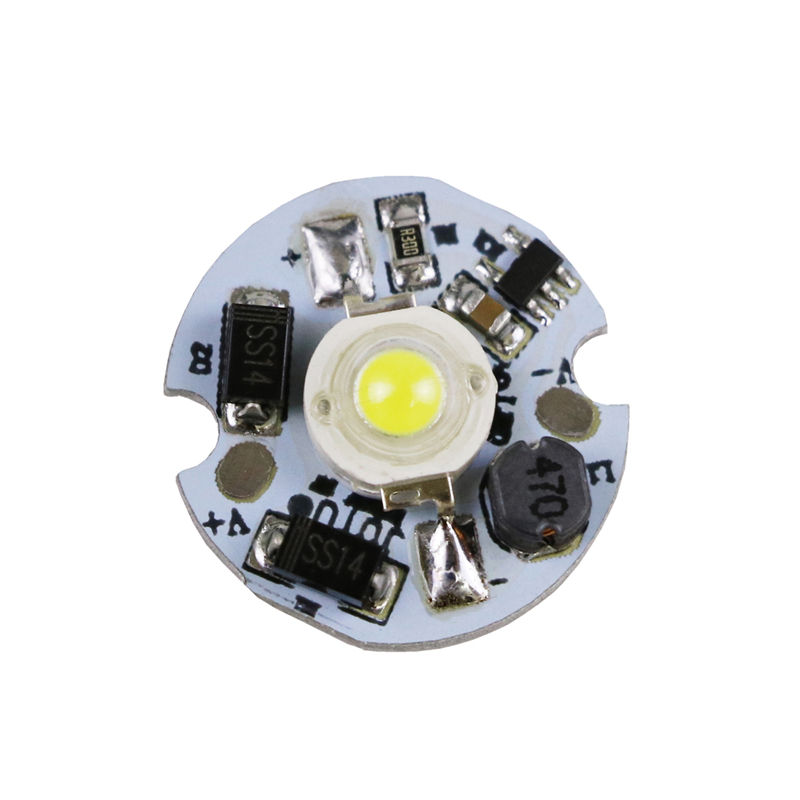 免驅(qū)動大功率led燈珠單燈6-12V恒壓電池電瓶帶恒流電路1w模型燈泡