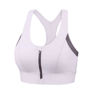 一体运动内衣女防震高强度专业减震跑步瑜伽健身前拉链防下垂背心