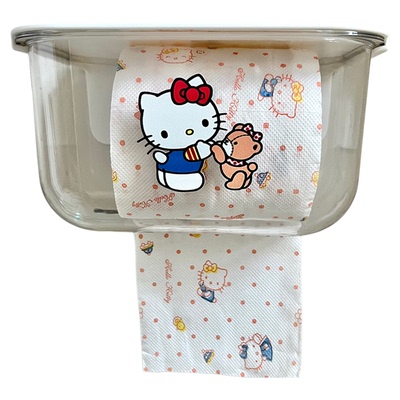 卡通透明卫生间厕纸盒网红高端大气抽纸盒免打孔壁挂卷纸盒纸巾架