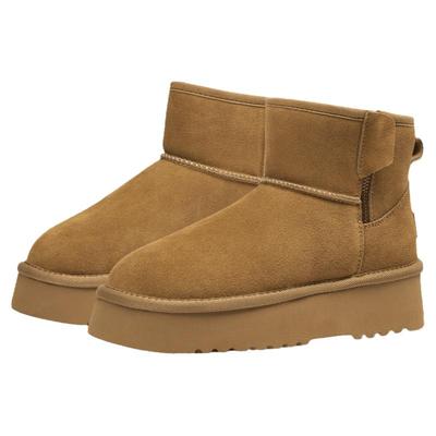 接吻猫保暖厚底时尚雪地靴