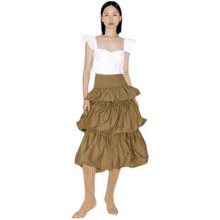 AtelierMissLu法式小飞袖约会胸衣短上衣