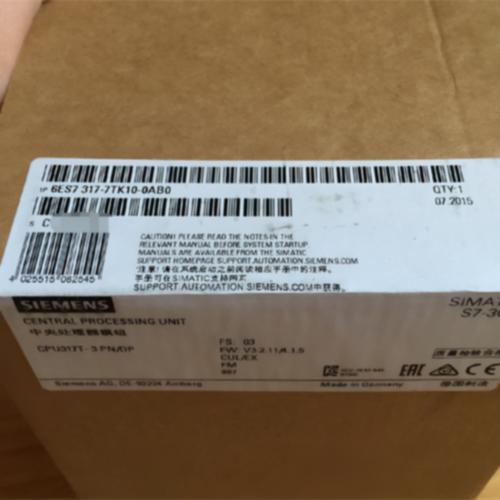 议价6ES73177TK100AB0西门子S-7300CPU中央处理器 6ES7317-7TK10-