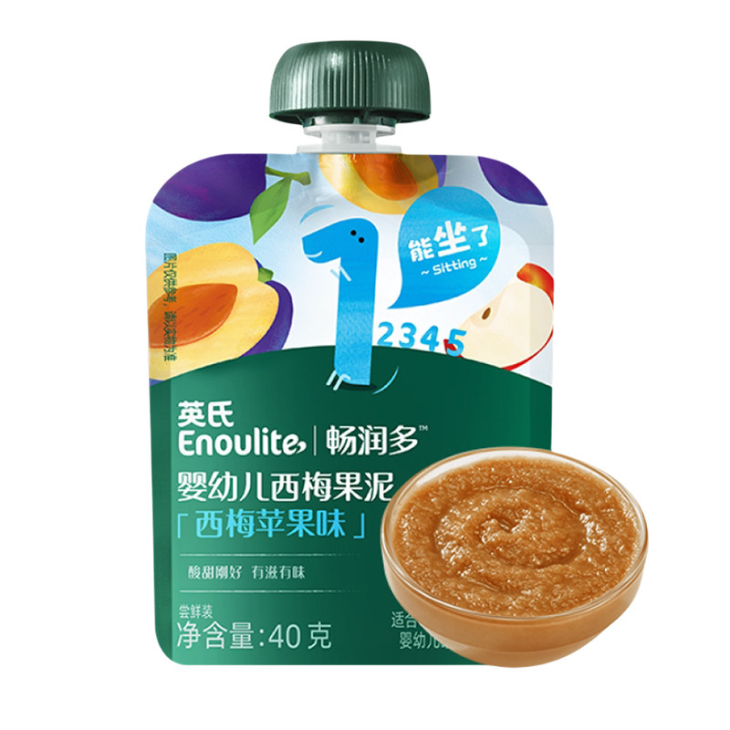 英氏果泥宝宝辅食泥西梅泥尝鲜装