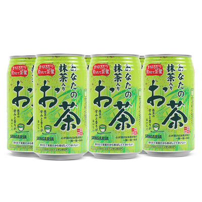 现货日本进口三佳利抹茶饮料340g*6罐清爽解腻0脂肪下午茶一休屋