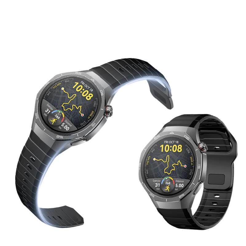 适用华为gt6pro手表带watch5钛空版FKM氟橡胶GT5腕表带watchgt4运动watch4pro智能GT3腕表带2pro男士春夏女生