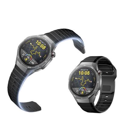 适用华为gt6pro手表带watch5钛空版FKM氟橡胶GT5腕表带watchgt4运动watch4pro智能GT3腕表带2pro男士春夏女生