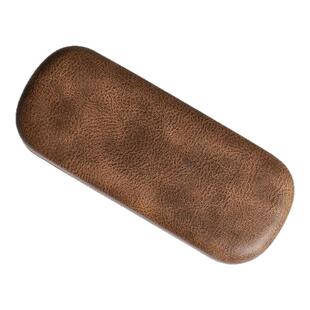 高档定制高品质复古疯马皮超耐压便携简约时尚近视眼镜盒大墨镜盒