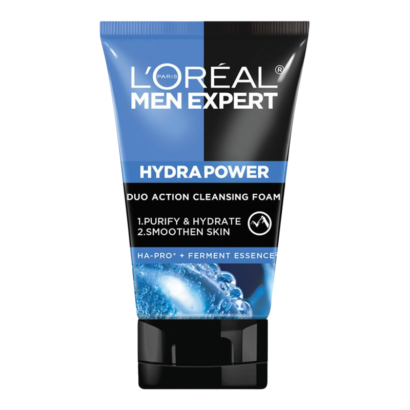 L'Oréal Paris 香港进口男士水能保湿双效洁面乳100ml水能保湿版