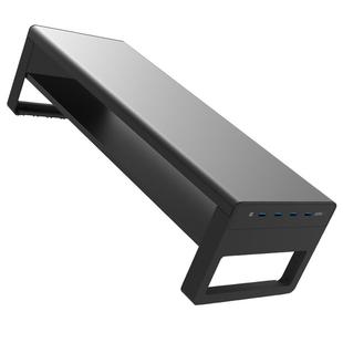 显示器增高架电脑屏幕架子桌面键盘收纳置物架双屏加长多功能usb