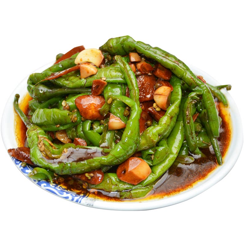 咸菜大蒜腌辣椒农家自制下饭菜新鲜爽口酱菜500g特产泡菜山纯手工