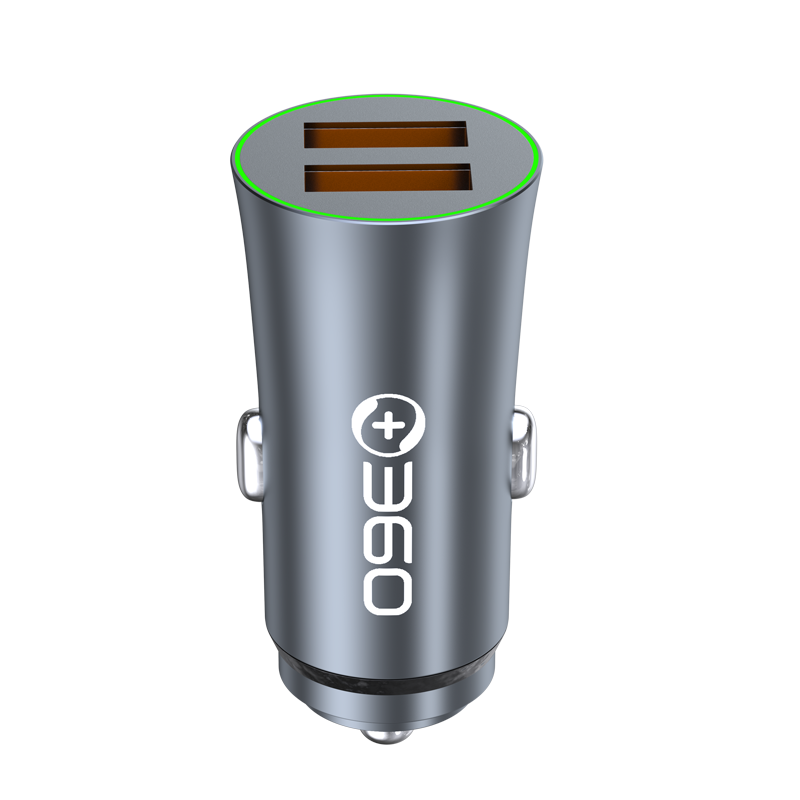 360车载一拖二点烟器快充充电器