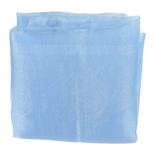 闪光欧根纱布料钻石雪纱窗纱头纱汉服高端珠光蓝色肌理硬纱面料