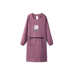 罩衣女2025新款长袖工作服男干活穿围裙厨房家用做饭加厚棉布防污