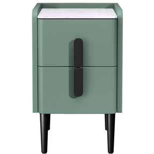 床头柜小型轻奢简约现代ins风皮质实木岩板床边超窄小柜子储物柜