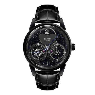 贝伦斯BEHRENS星宿Constell月相功能机械腕表国产腕表男士机械表