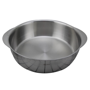 Chockmen18/10不锈钢碗单双人火锅汤锅边炉盆子三层钢16202428cm