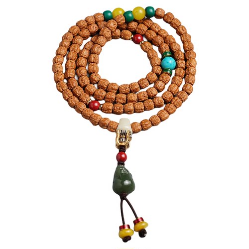 佛手小金刚菩提手串三日红五爪金龙藏切108颗原籽佛念珠文玩配饰