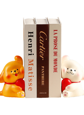 情侣爱心摆件书挡创意高级感氛围感玄关客厅桌面家居装饰结婚礼物