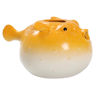 创意鲸鱼河豚陶瓷水培插花瓶花器花盆铜钱草绿萝客厅家居装饰摆件