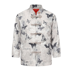 万图岁福童装【玉蝴蝶】秋冬新款中国风国潮儿童丝绒唐装亲子装