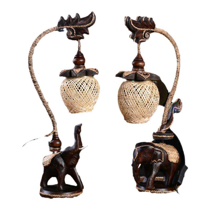 东南亚风格大象装饰台灯泰式酒店民宿创意复古装饰品卧室床头灯饰