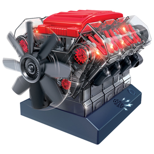 stem初中生科学实验科技物理益智玩具男孩12岁发动机模型引擎V8