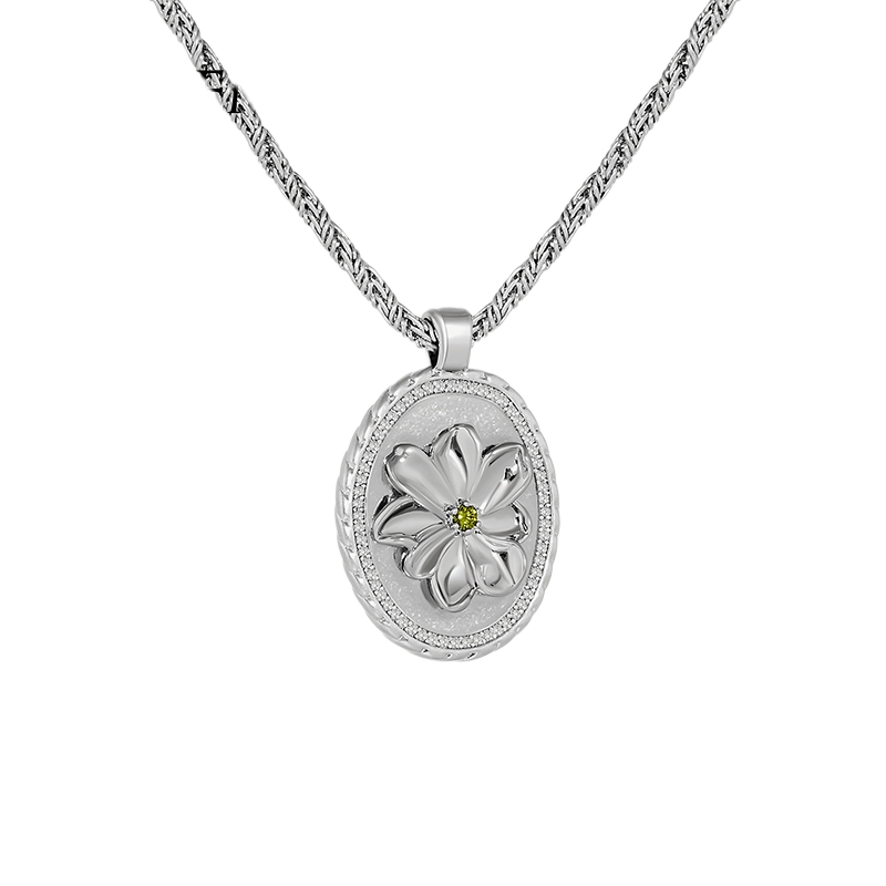 cotempBellis Oval/Coin 25款貝利斯白金色橢圓項鏈/吊墜硬幣
