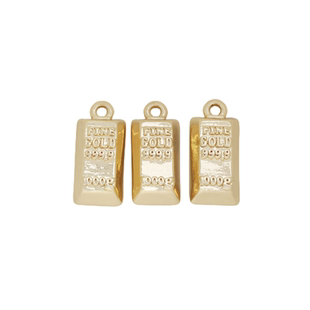 14K包金保色刻999.9小金砖金块1000g金条吊坠diy手工手链项链配件