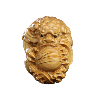 黄杨木保健有求必应钥匙手把件