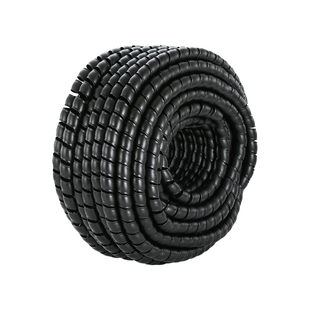 黑色电线缠绕管PP充电桩防咬线套洗车机水管液压油管螺旋保护套