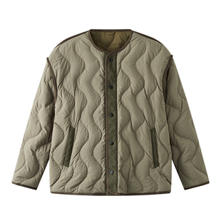 【明星同款】ORGANIC EMOTION 双面穿羽绒服夹克日系绗缝外套 OE