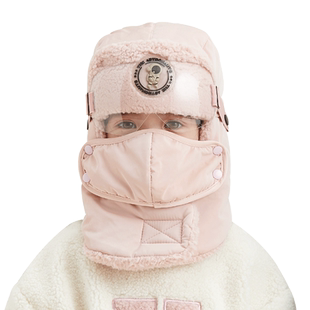 儿童帽子男女孩冬季防风棉小学生防寒保暖宝宝雷锋帽东北装备口罩