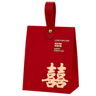 结婚订婚喜糖盒子婚庆伴手礼物包装盒糖果盒礼品手提袋礼盒空盒