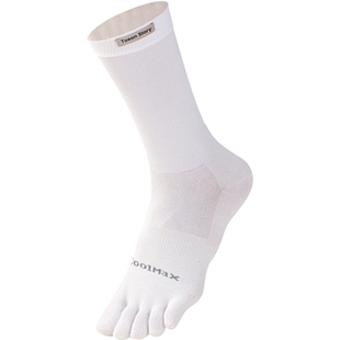 唐城故事五指袜男士COOLMAX白色专业跑步袜男吸汗透气运动分趾袜