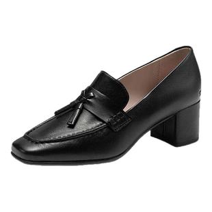 ECCO爱步女鞋职场通勤粗跟方头皮鞋单鞋高跟鞋型塑290943香港现货