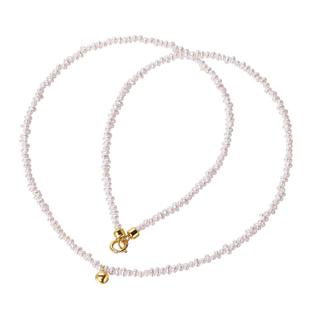 海蒂珠宝 楚曦1-2mm小米baby珍珠项链锁骨链18K金颈链 入门款