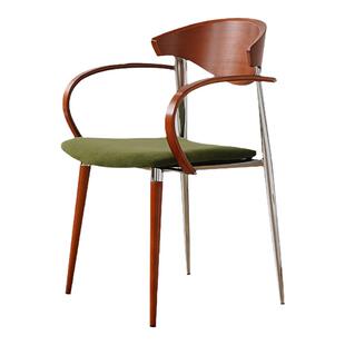 HACOSN北欧复古实木椅子餐桌椅餐厅凳子家用靠背椅休闲设计师椅子