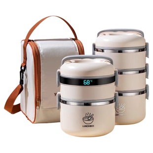 多层保温饭盒微波炉加热上班族2025新款带饭提桶便当盒不锈钢冬天